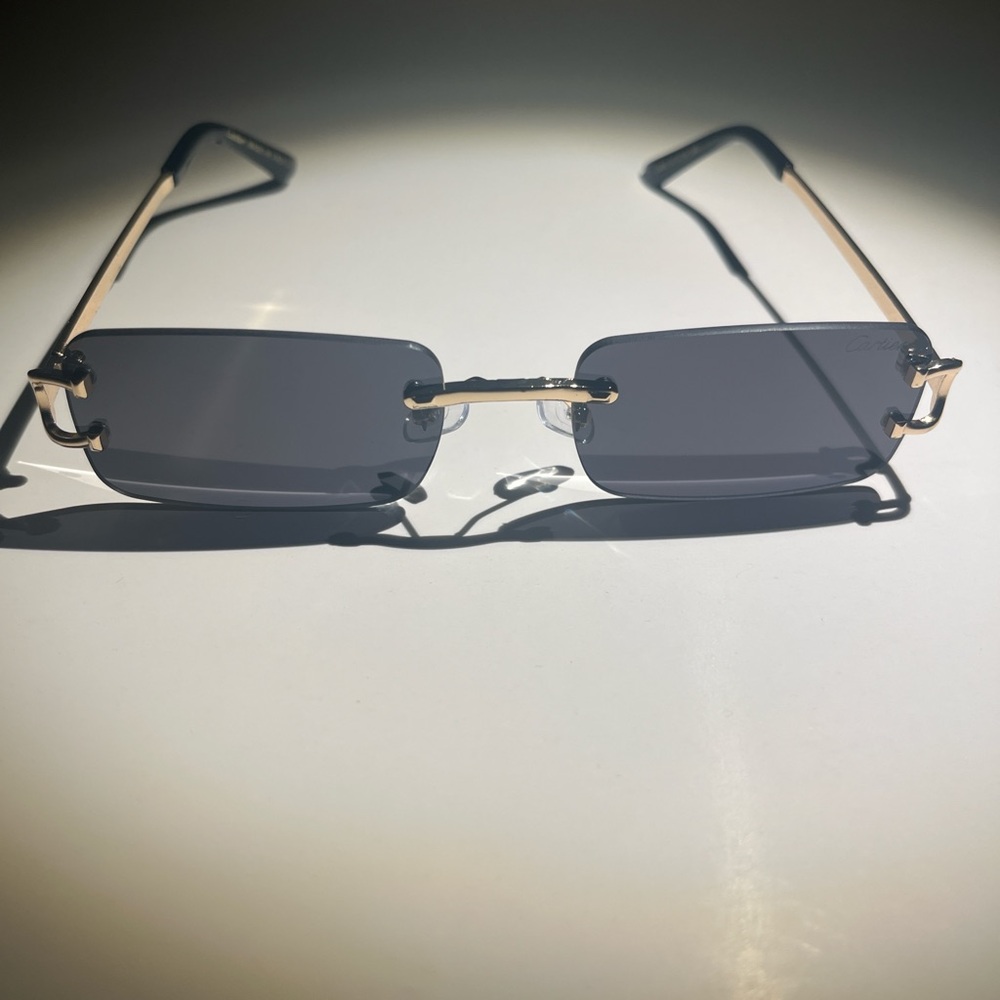 Cartier Gold and Black Sunglasses